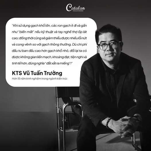GÓC NHÌN KIẾN TRÚC SƯ (PHẦN 2) | GẠCH KHỔ LỚN TRONG KHÔNG GIAN SỐNG HIỆN ĐẠI ĐỀ CAO SỰ HÀI HÒA