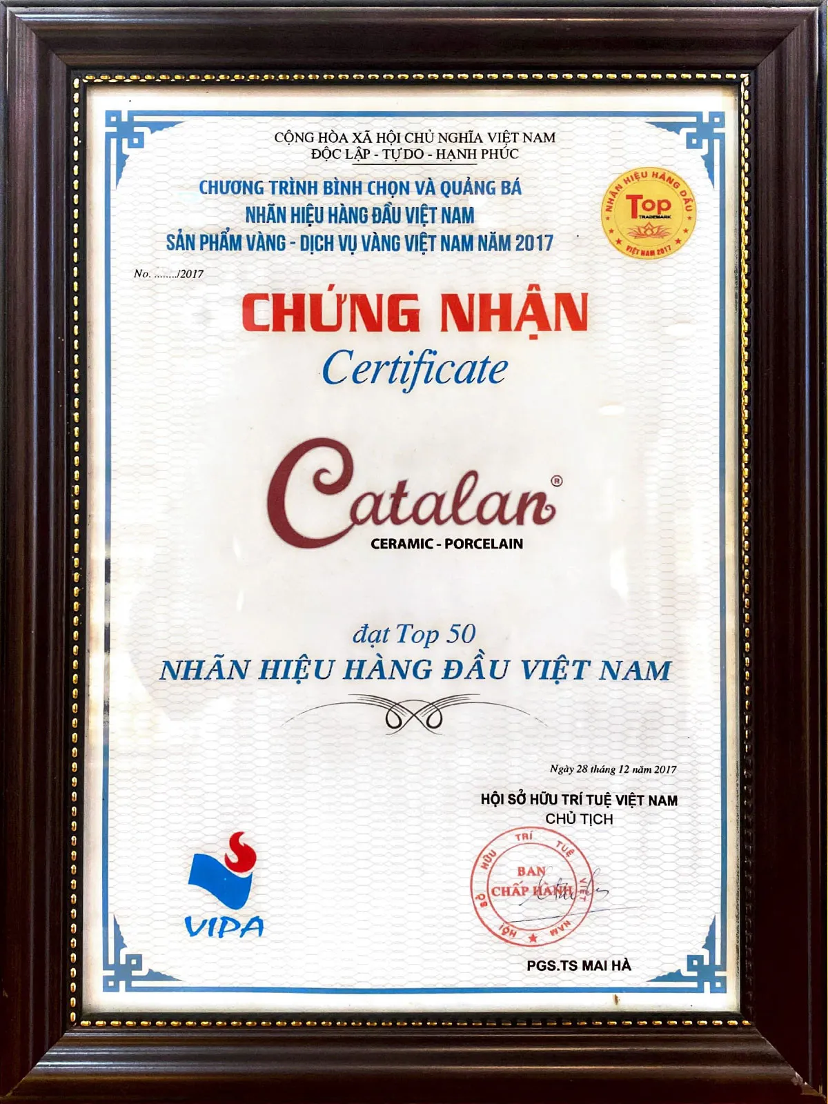 Top 50 Nhãn Hiệu Hàng Đầu Việt Nam 2017