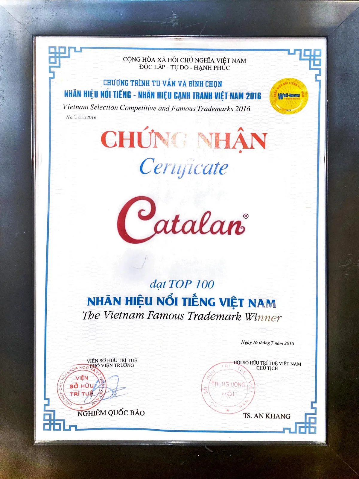 Top 100 Nhãn Hiệu Nổi Tiếng Việt Nam 2016