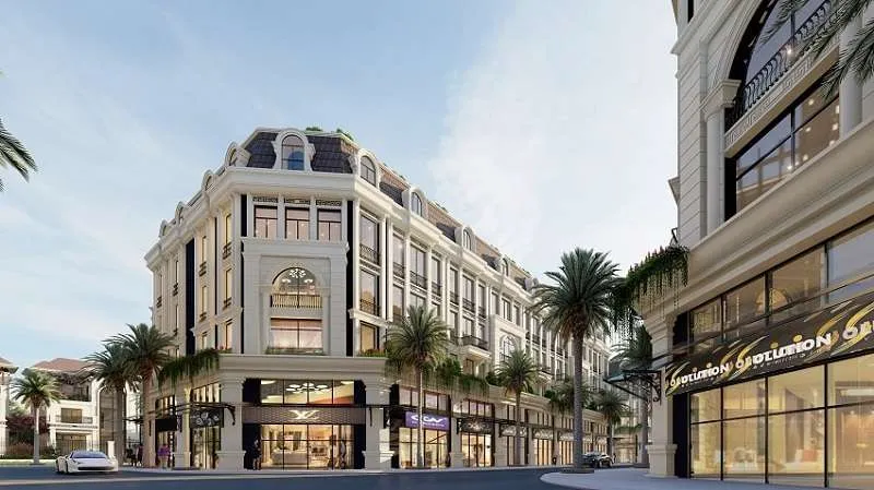 Dãy shophouse Catalan Boulevard mang phong cách kiến trúc tân cổ điển sang trọng.