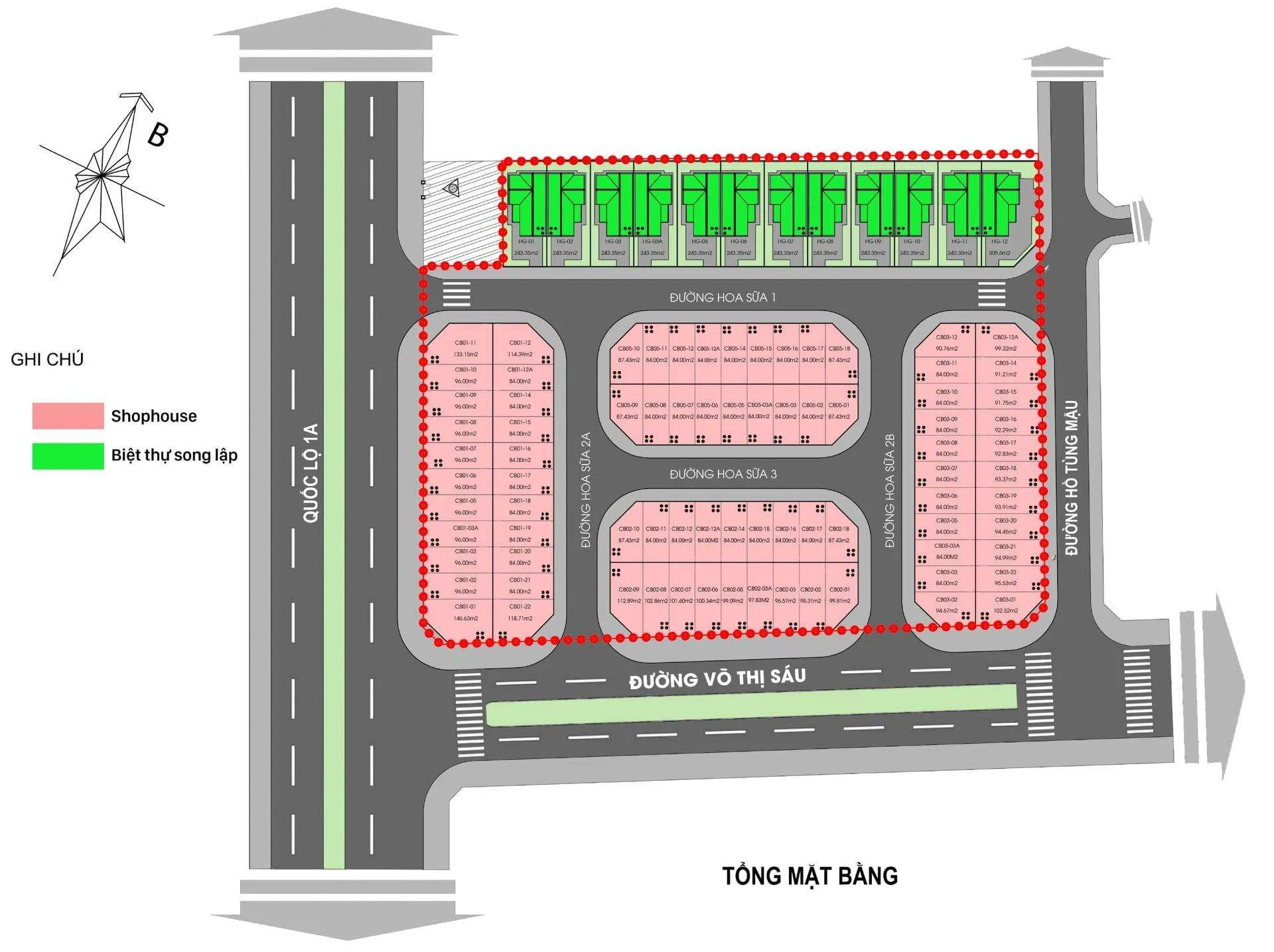 Tổng thể dự án Catalan Boulevard – khu nhà phố và biệt thự sang trọng
