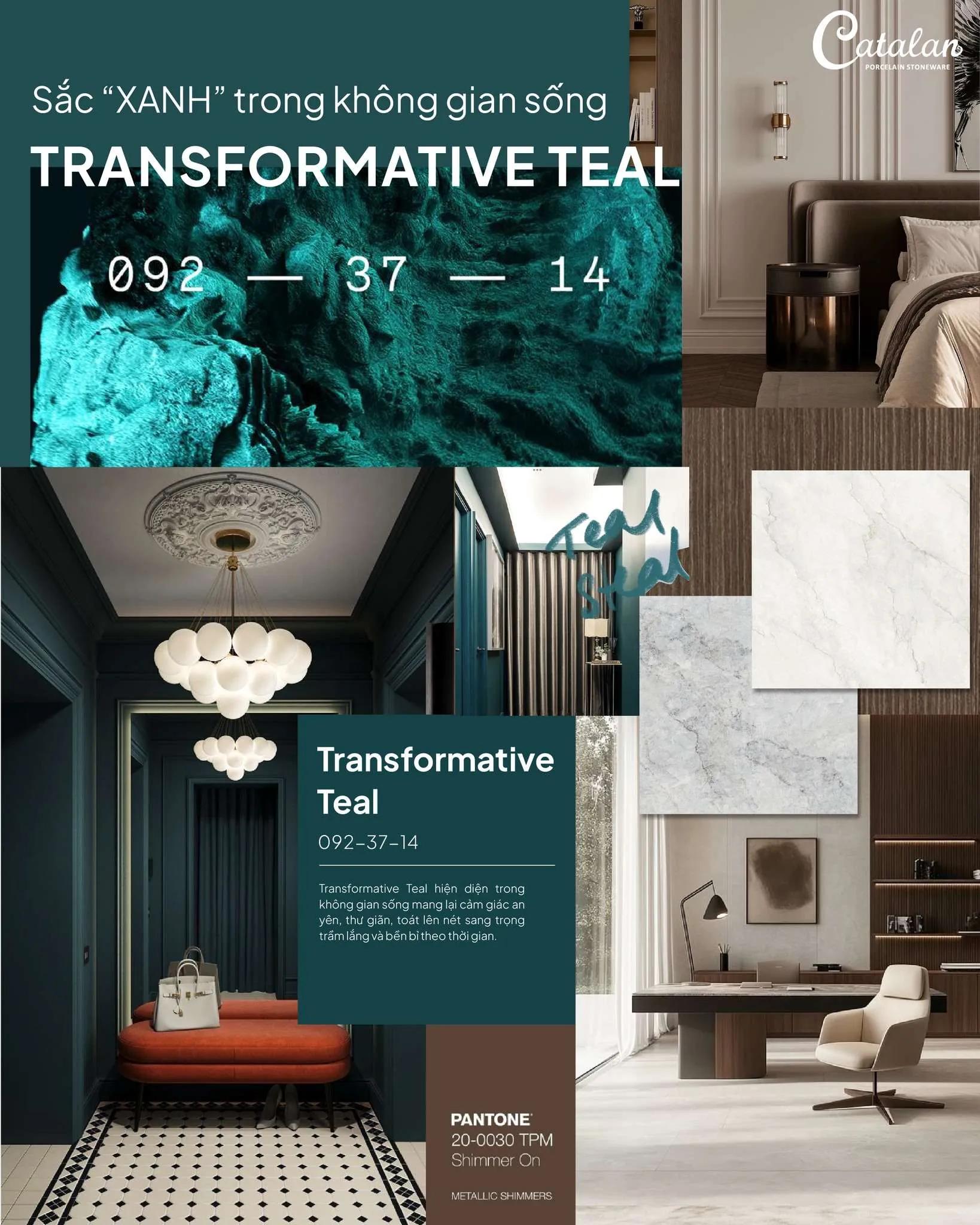 TRANSFORMATIVE TEAL – SẮC “XANH” XU HƯỚNG TRONG KHÔNG GIAN SỐNG NĂM 2026