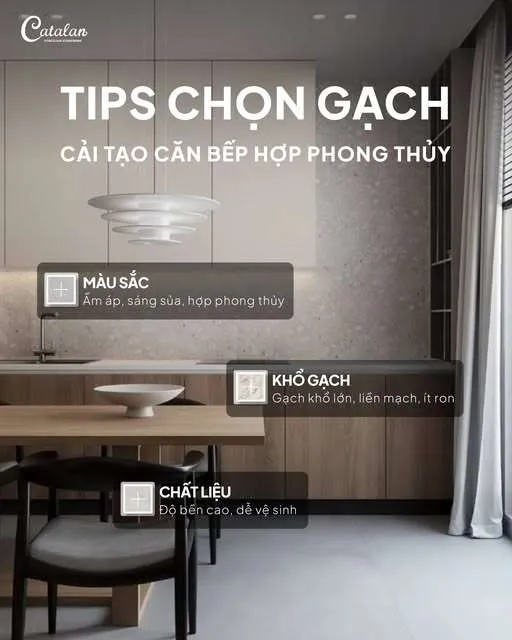TIPS CHỌN GẠCH CẢI TẠO CĂN BẾP HỢP PHONG THUỶ - ĐÓN TẾT 2026 ẤM NO VÀ SUNG TÚC
