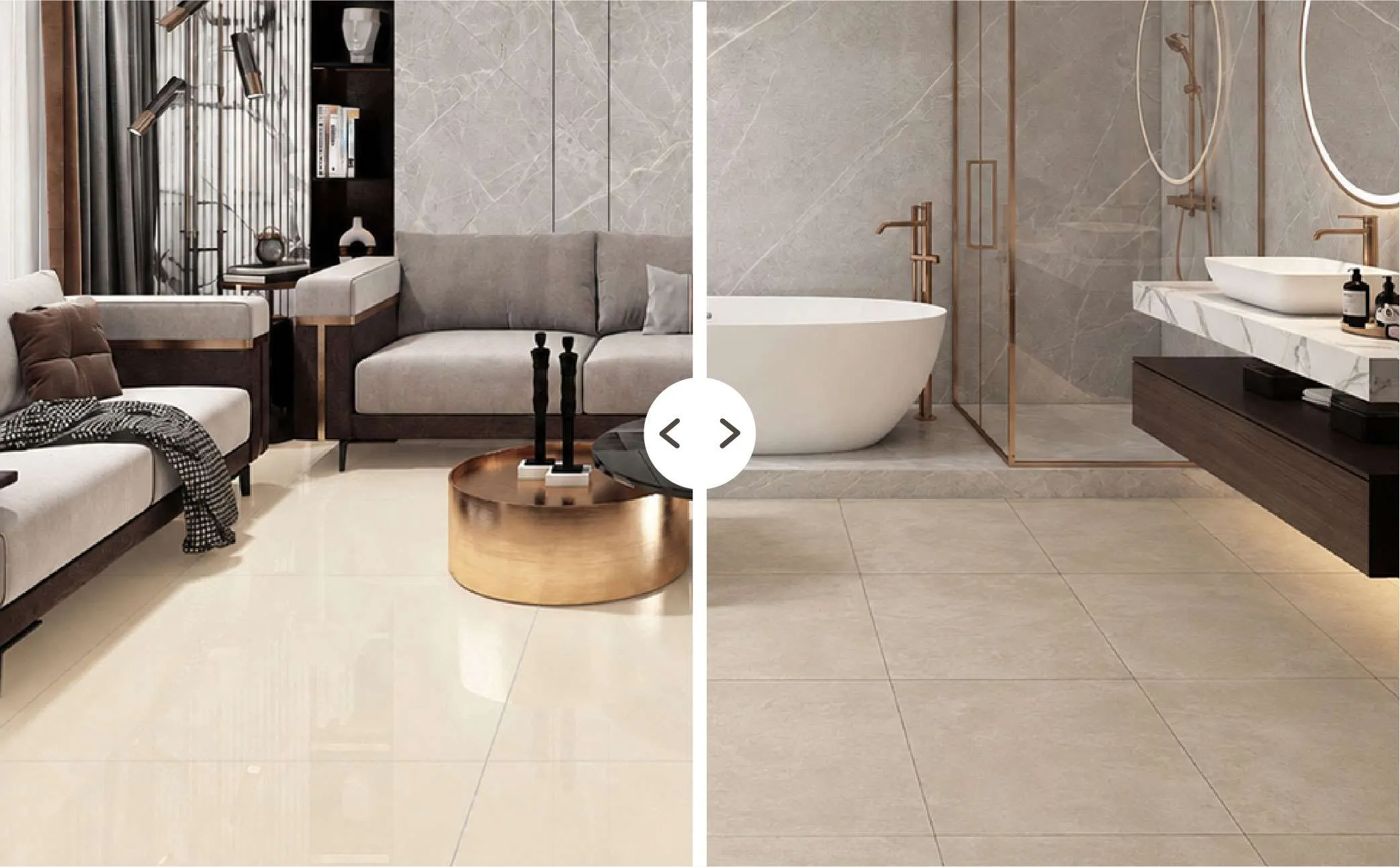KÍCH THƯỚC GẠCH ẢNH HƯỞNG NHƯ THẾ NÀO ĐẾN CẢM GIÁC KHÔNG GIAN?