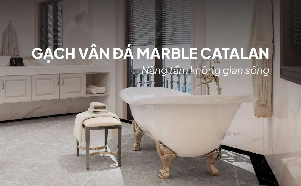 GẠCH VÂN ĐÁ MARBLE CATALAN: VẺ ĐẸP TINH TẾ NÂNG TẦM KHÔNG GIAN SỐNG
